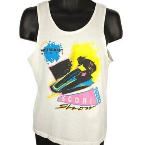 Watercraft World Tank Top Vintage 90s 1990 Personal Watercraft Jetski Mens Small